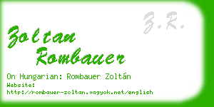 zoltan rombauer business card