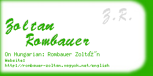 zoltan rombauer business card